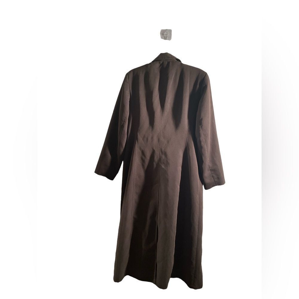 ANNE KLEIN Women’s Dark Green Insulated Long Raincoat Long Sleeves Coat Size 10 - Picture 4 of 16
